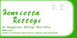 henrietta rettegi business card